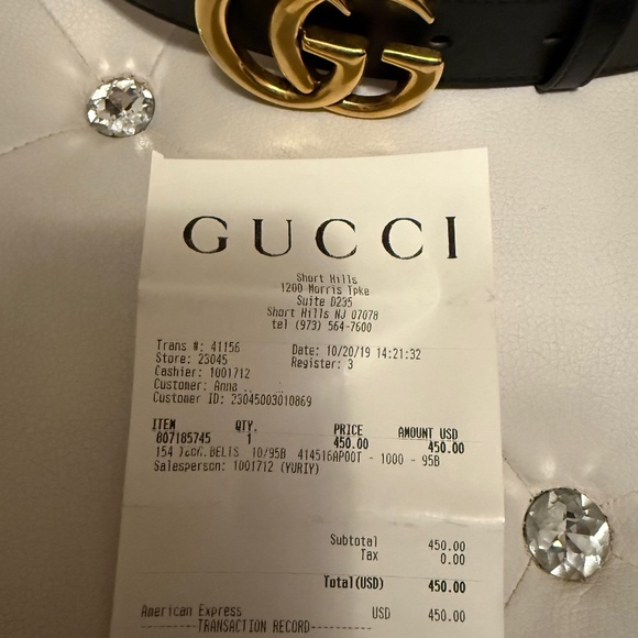 Gucci Belt (w/original receipt) - Picture 4 of 4